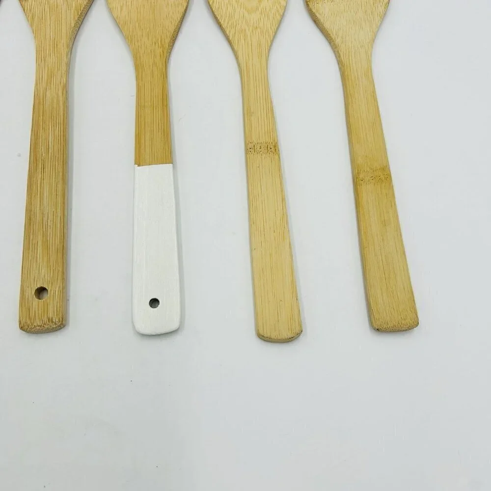 Lot of 6 Wooden Spoons Spatulas Country Farmhouse Cottage